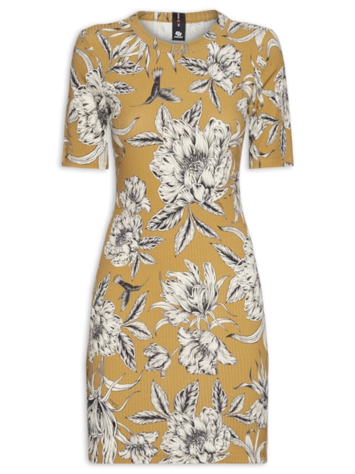 Vestido Estampado – Marrom