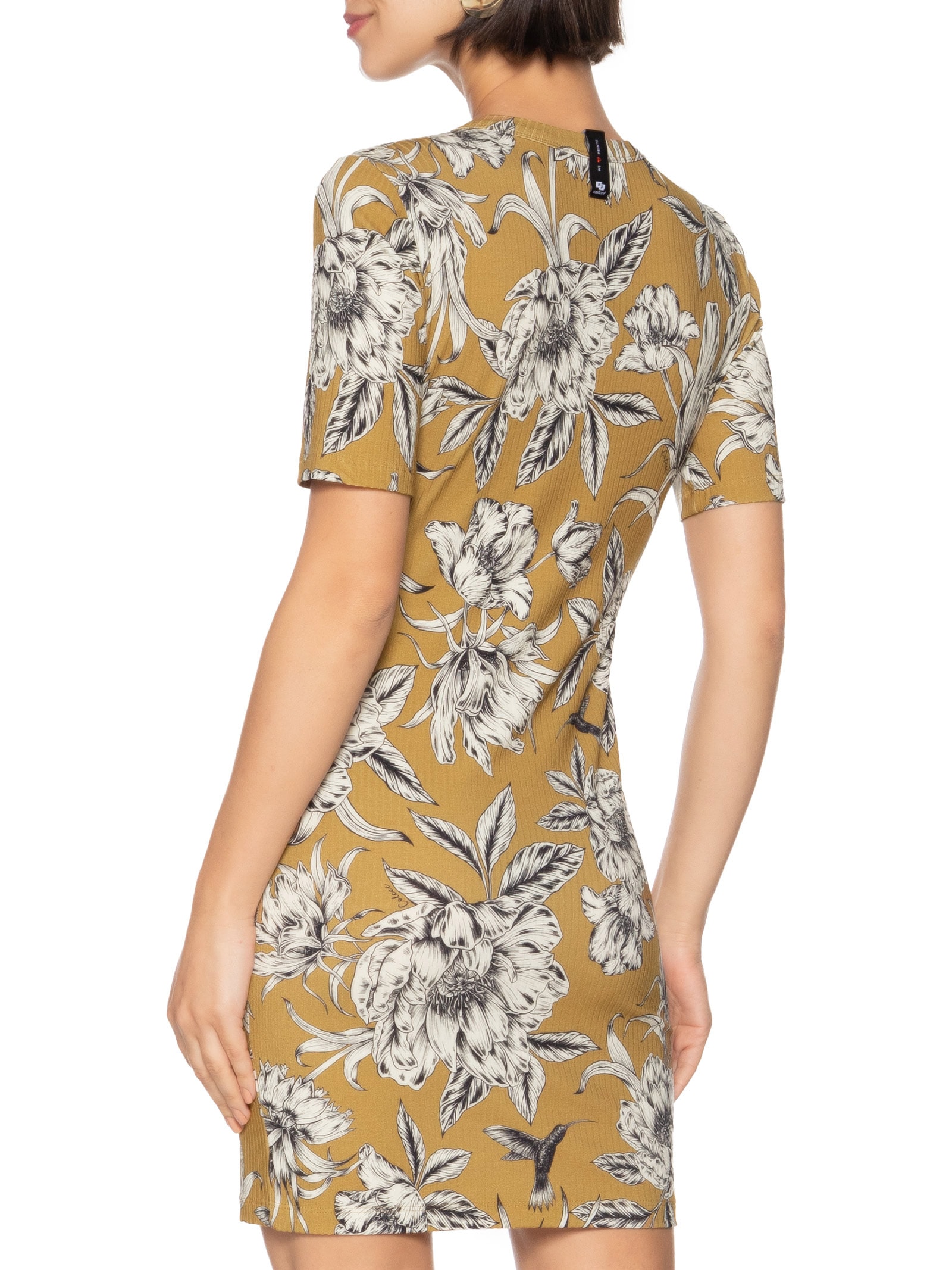 Vestido Estampado Marrom  Colcci