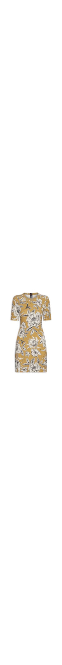 Vestido Estampado - Marrom