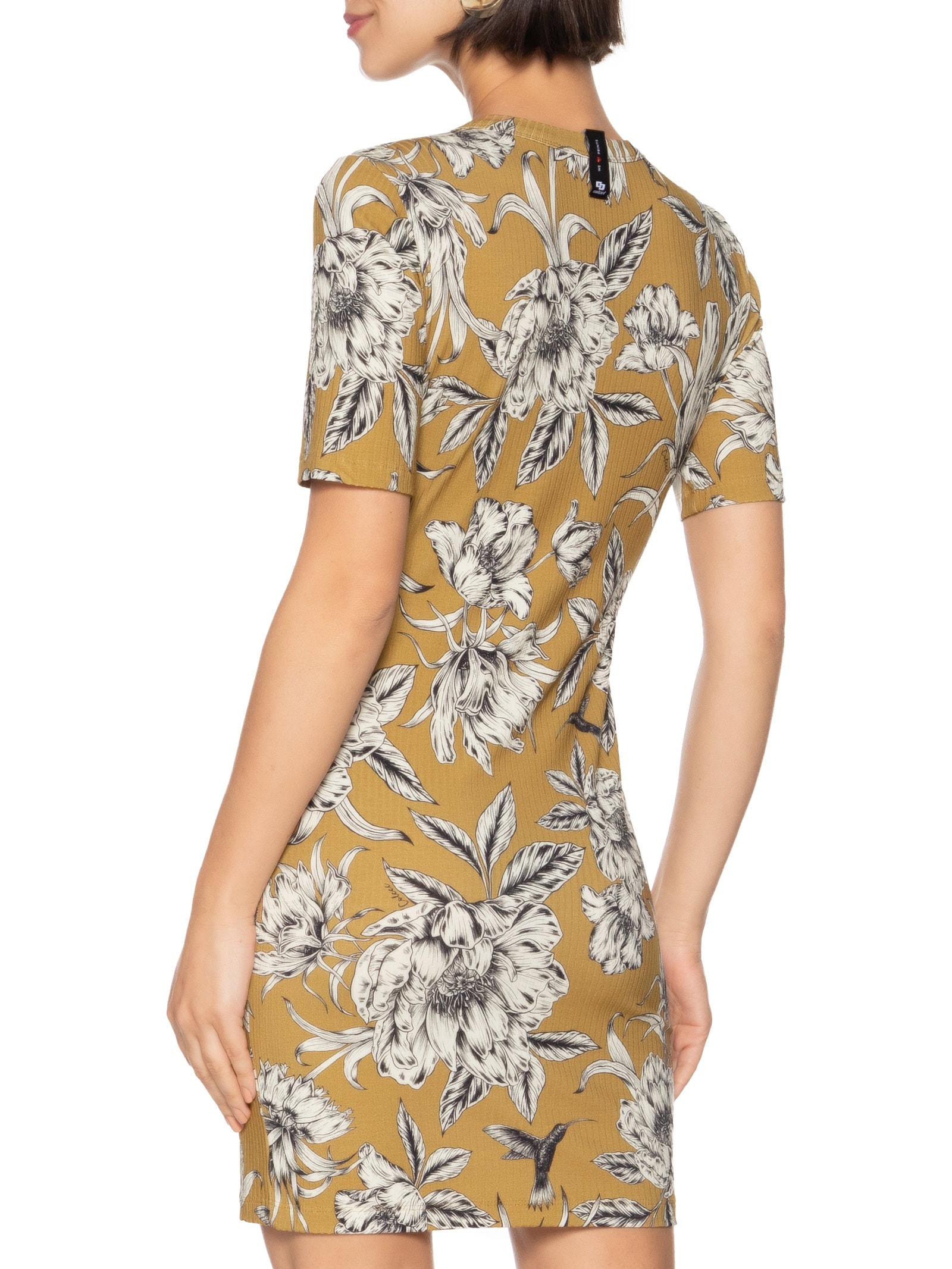 Vestido Estampado Marrom  Colcci
