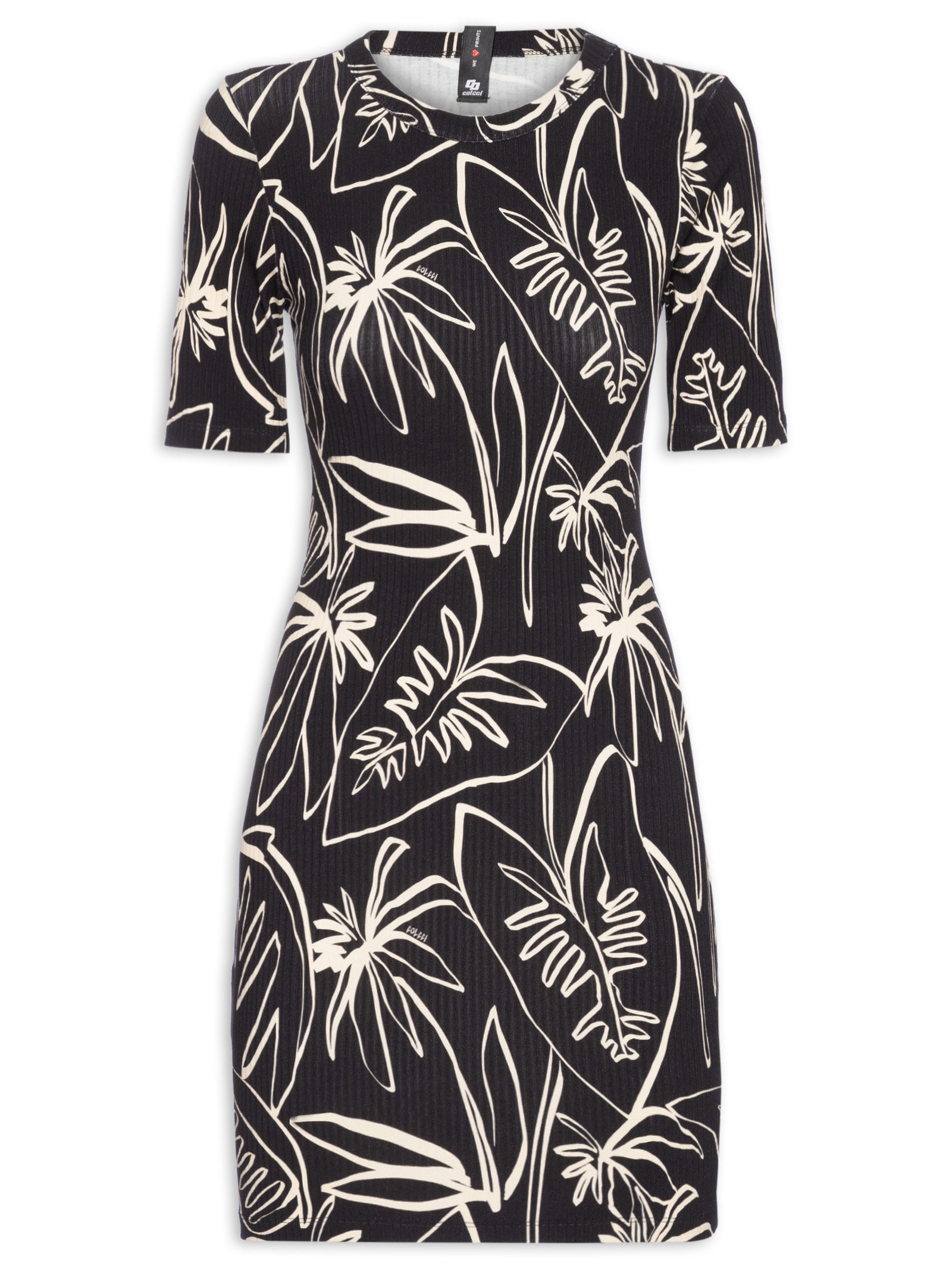 Vestido Estampado Preto Colcci