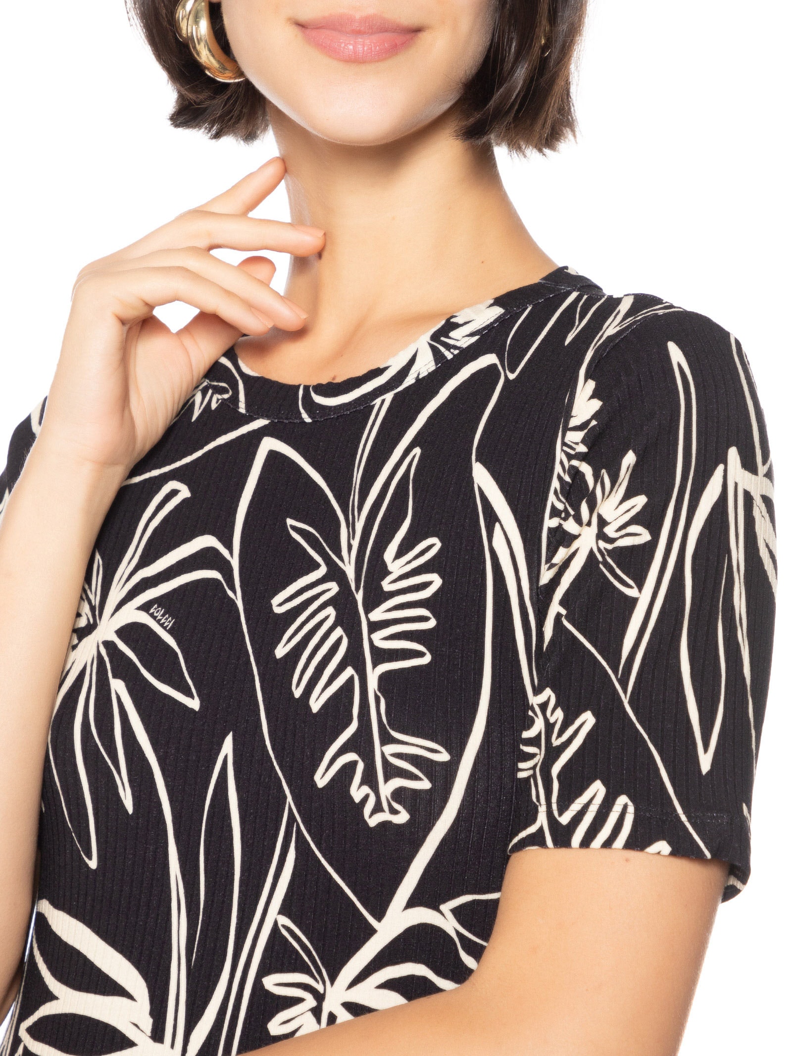 Vestido Estampado Preto Colcci