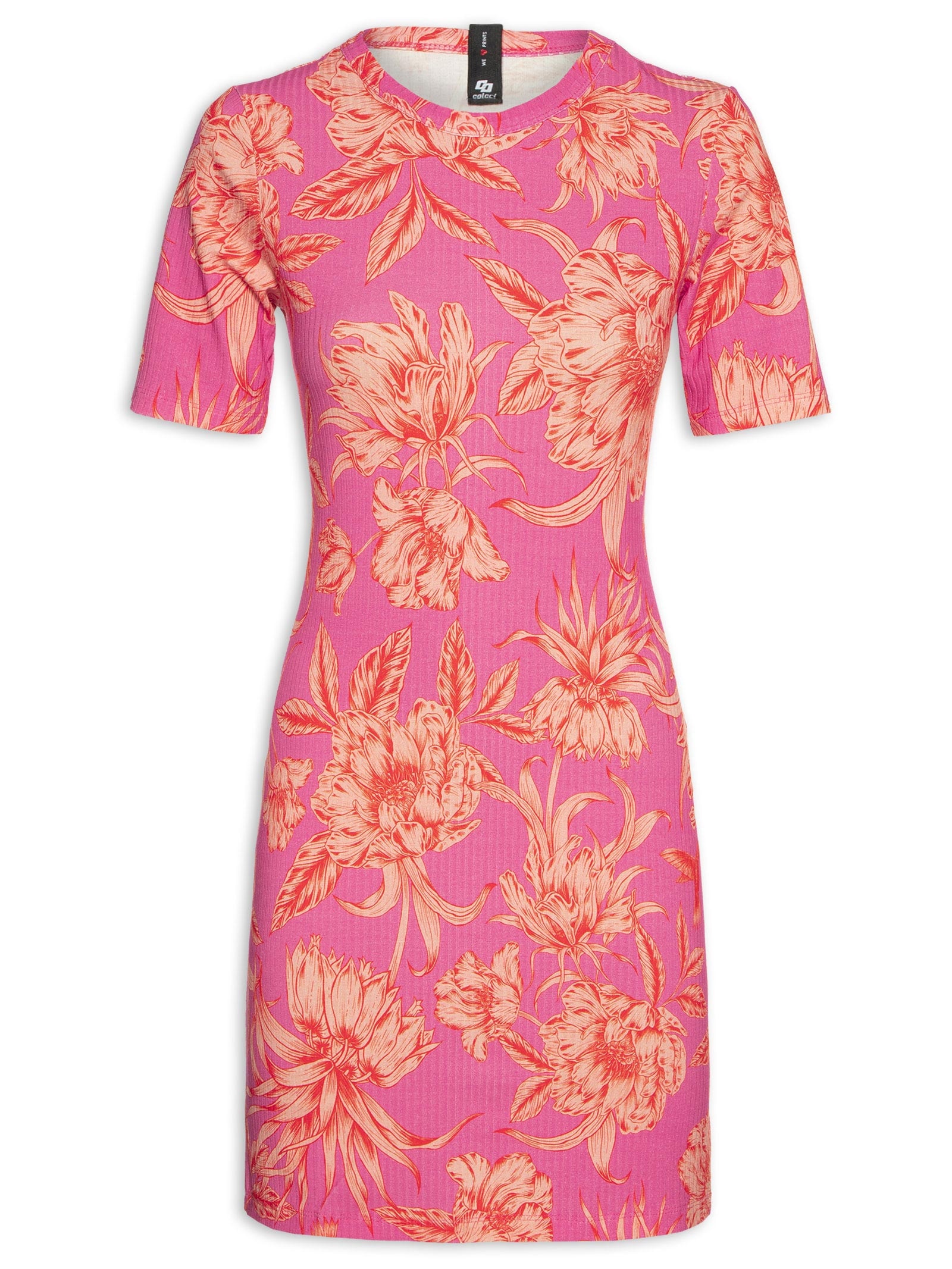 Vestido Estampado Rosa Colcci