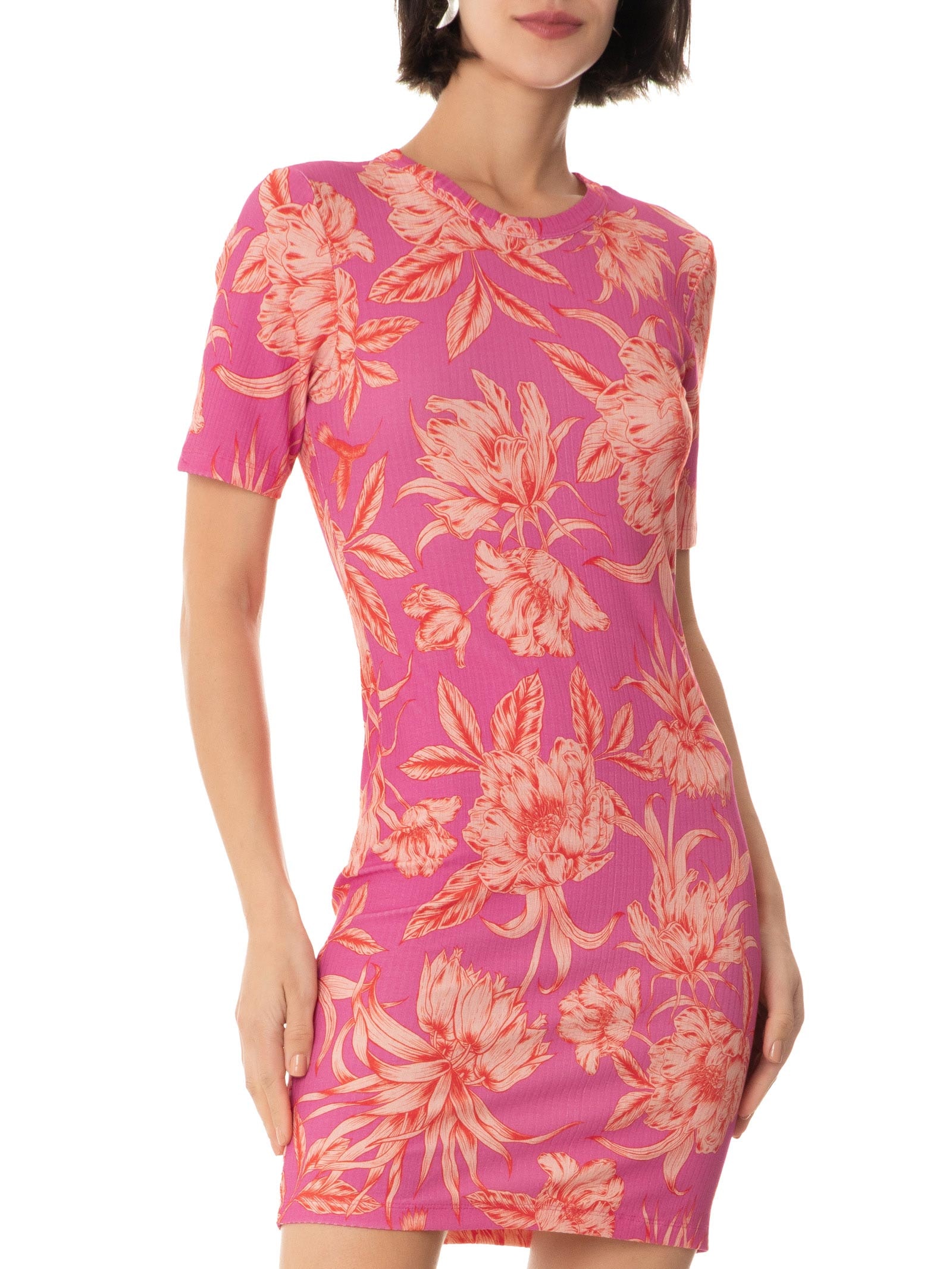 Vestido Estampado Rosa Colcci