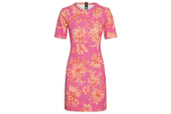 Vestido Estampado - Rosa