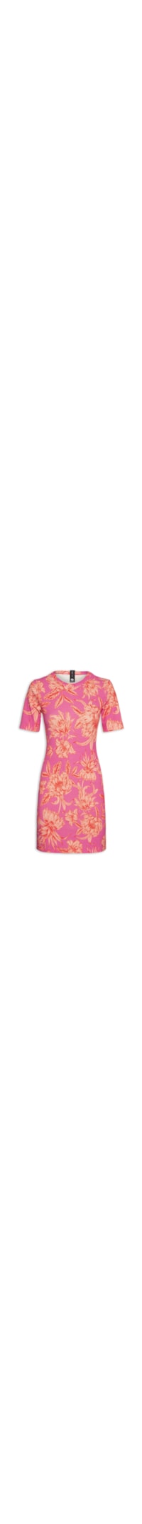 Vestido Estampado - Rosa