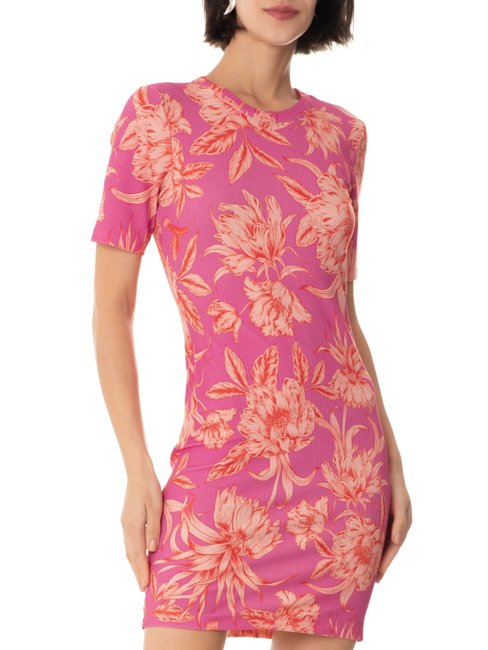 Vestido Estampado Rosa Colcci