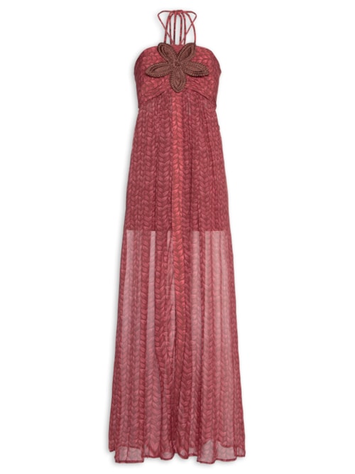 Vestido Estampado – Rosa