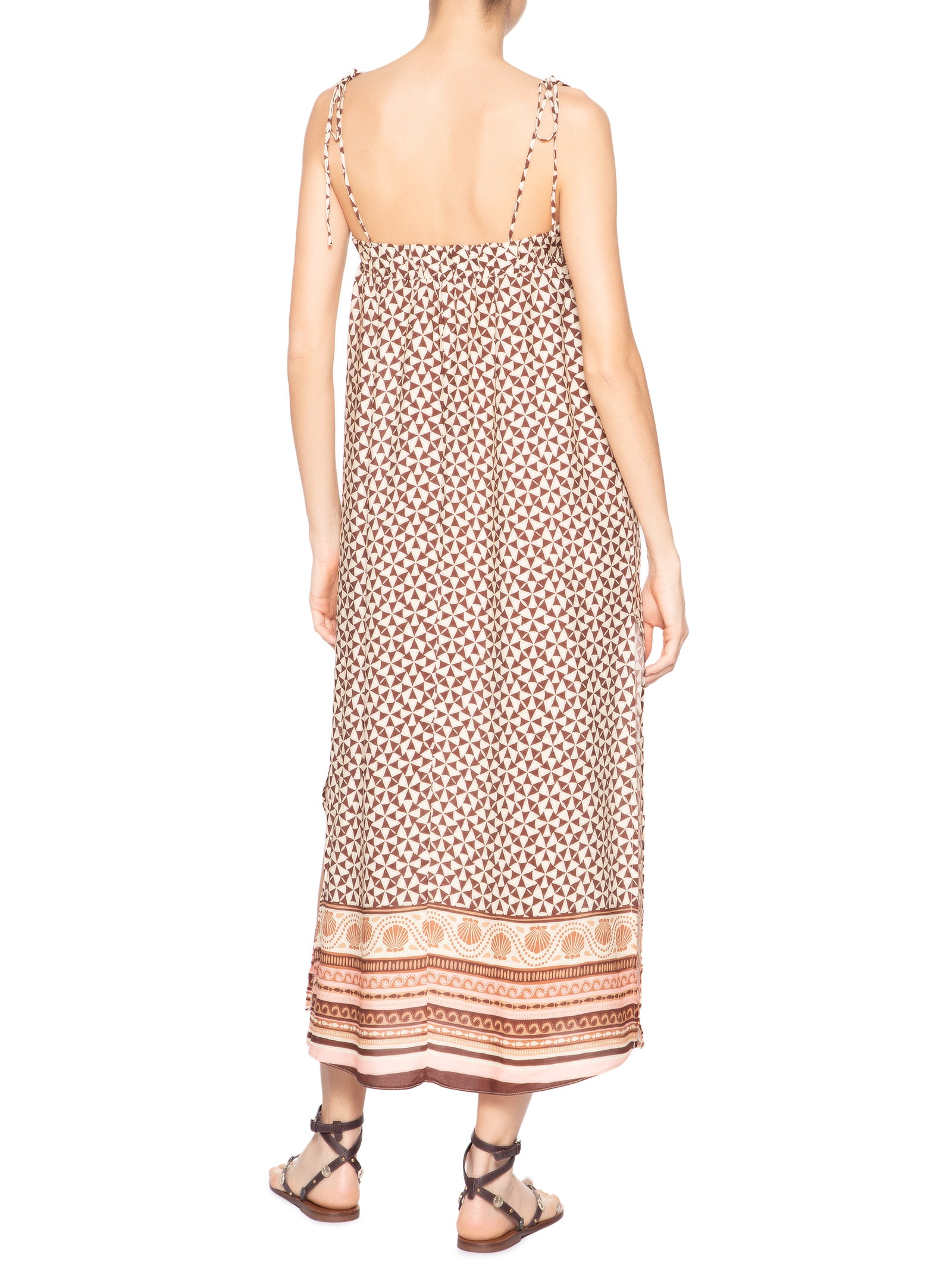 Vestido Estampado Solstício Marrom Dress To