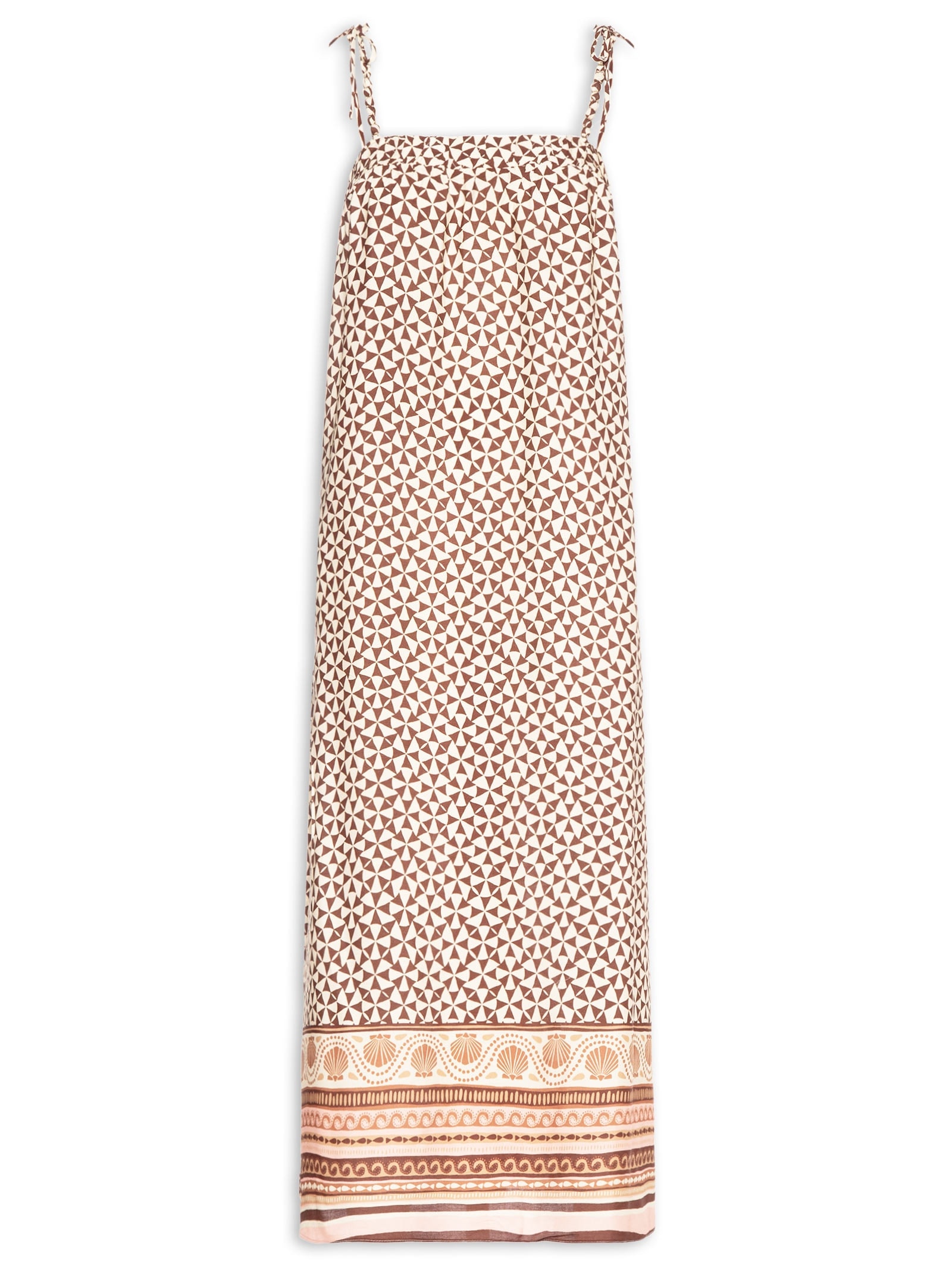 Vestido Estampado Solstício Marrom Dress To