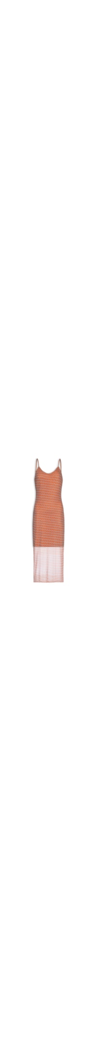 Vestido Estampado Tule - Laranja