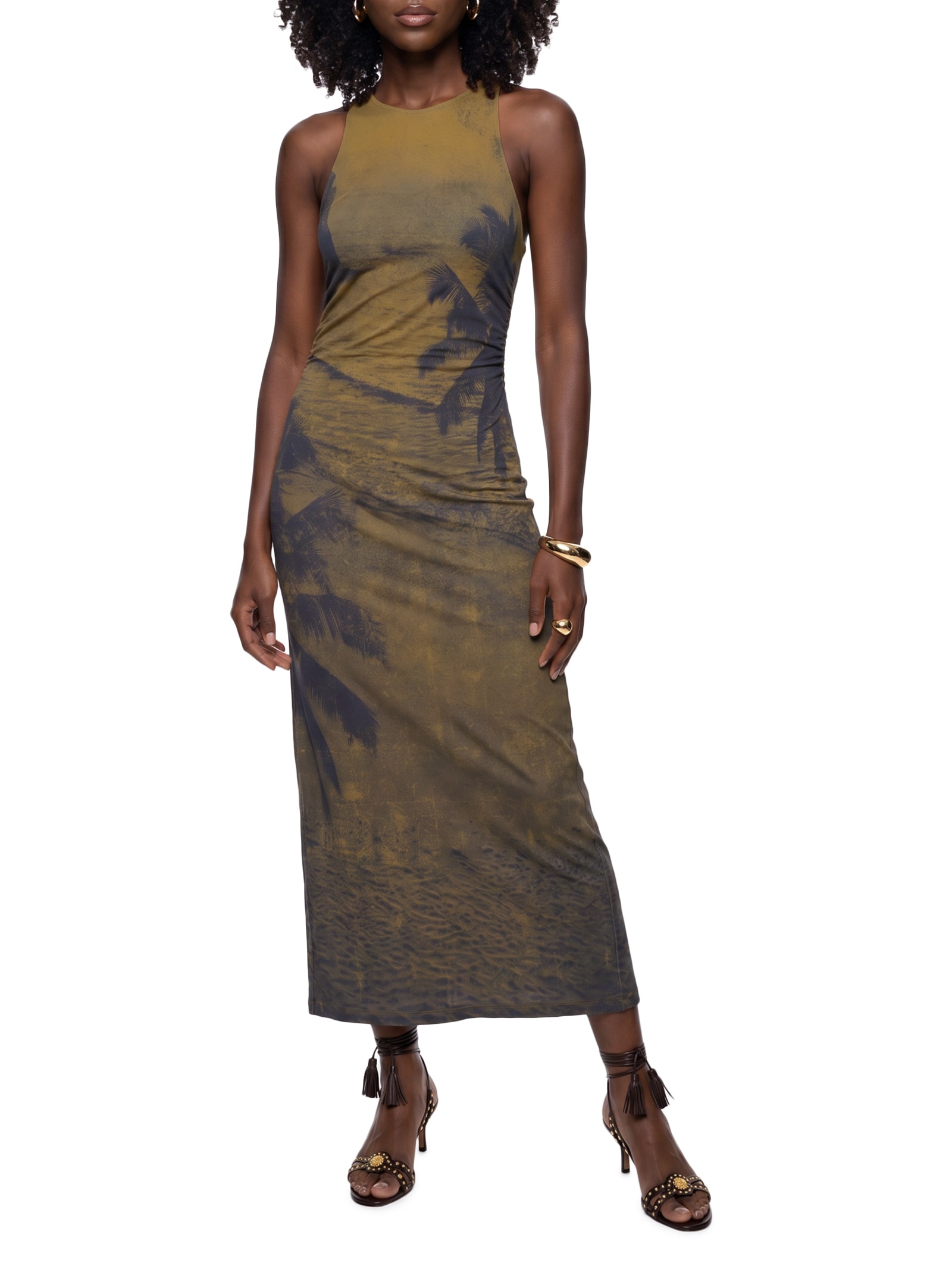 Vestido Estampado – Marrom Colcci