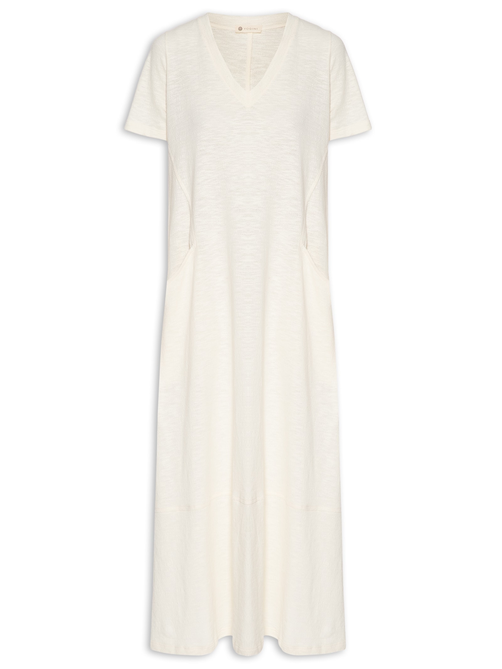 Vestido Evasê  Off white Algodão Ipê Yogini