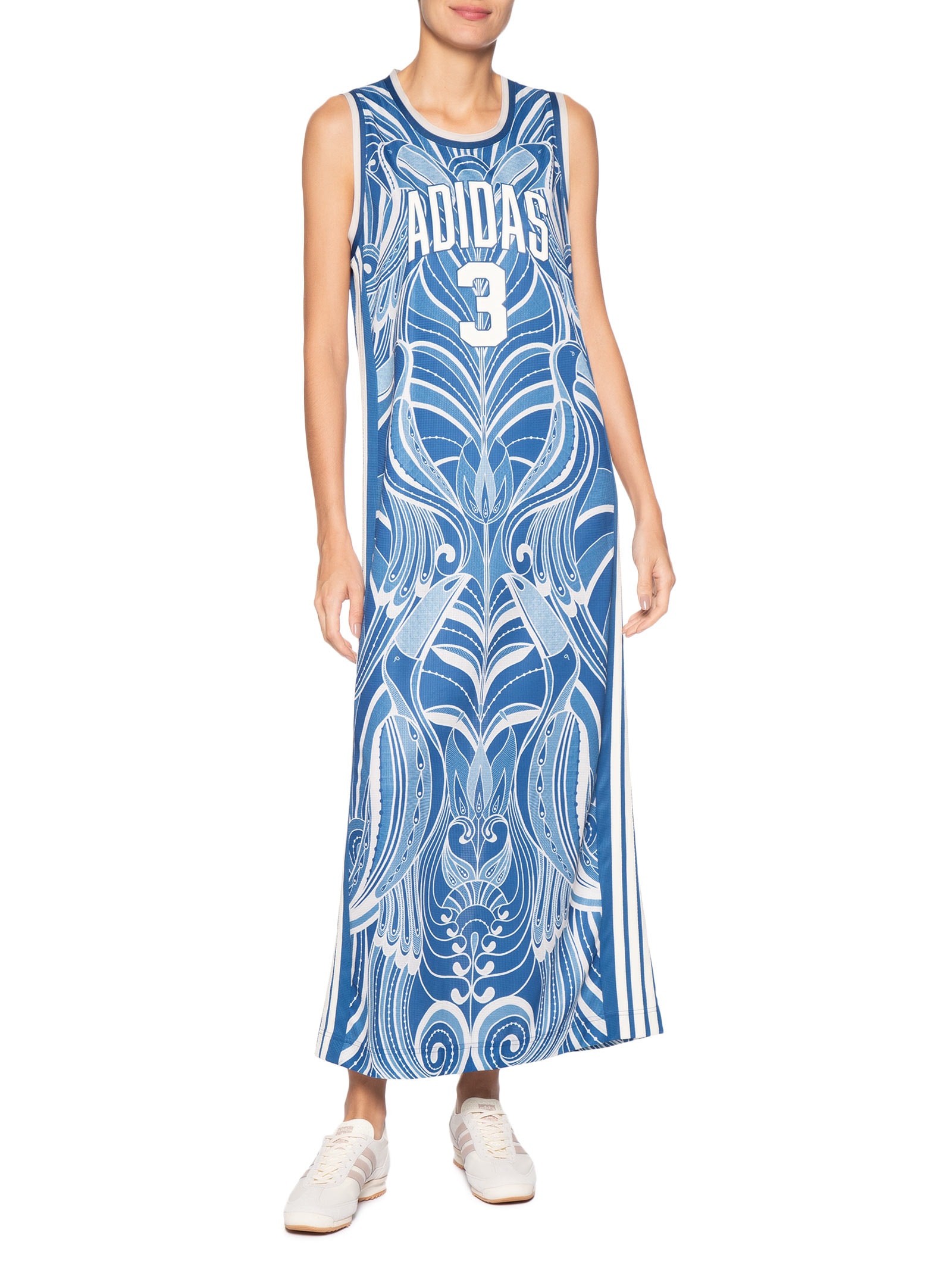 Vestido Farm Prm Azul Adidas + Farm