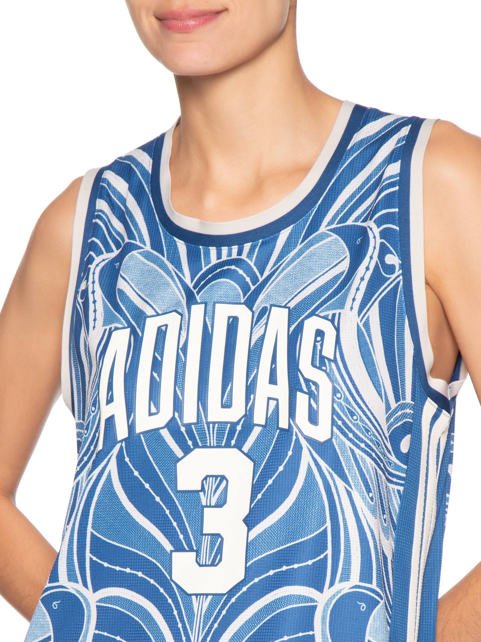 Vestido Farm Prm Azul Adidas + Farm