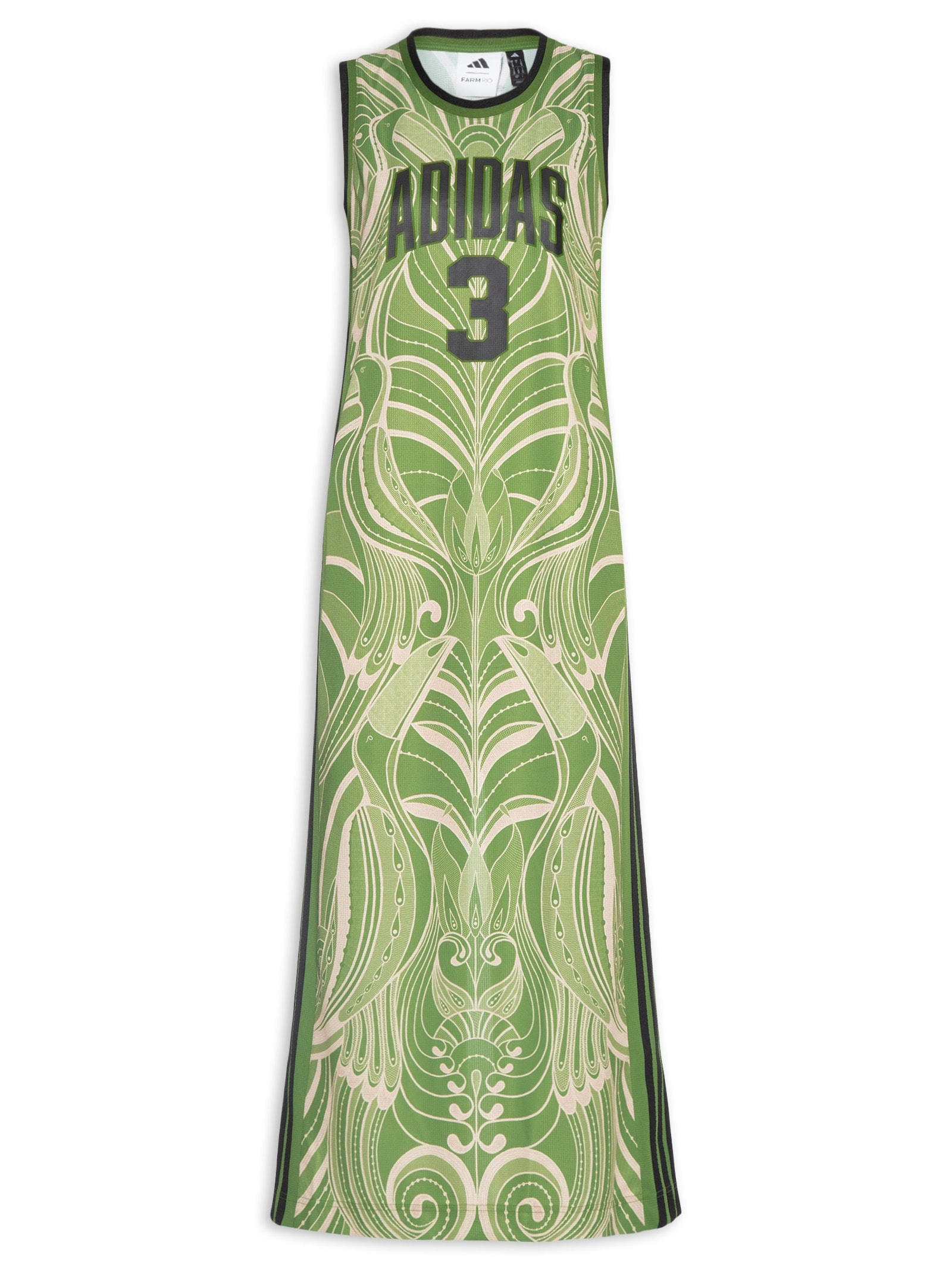 Vestido Farm Prm Verde Adidas + Farm