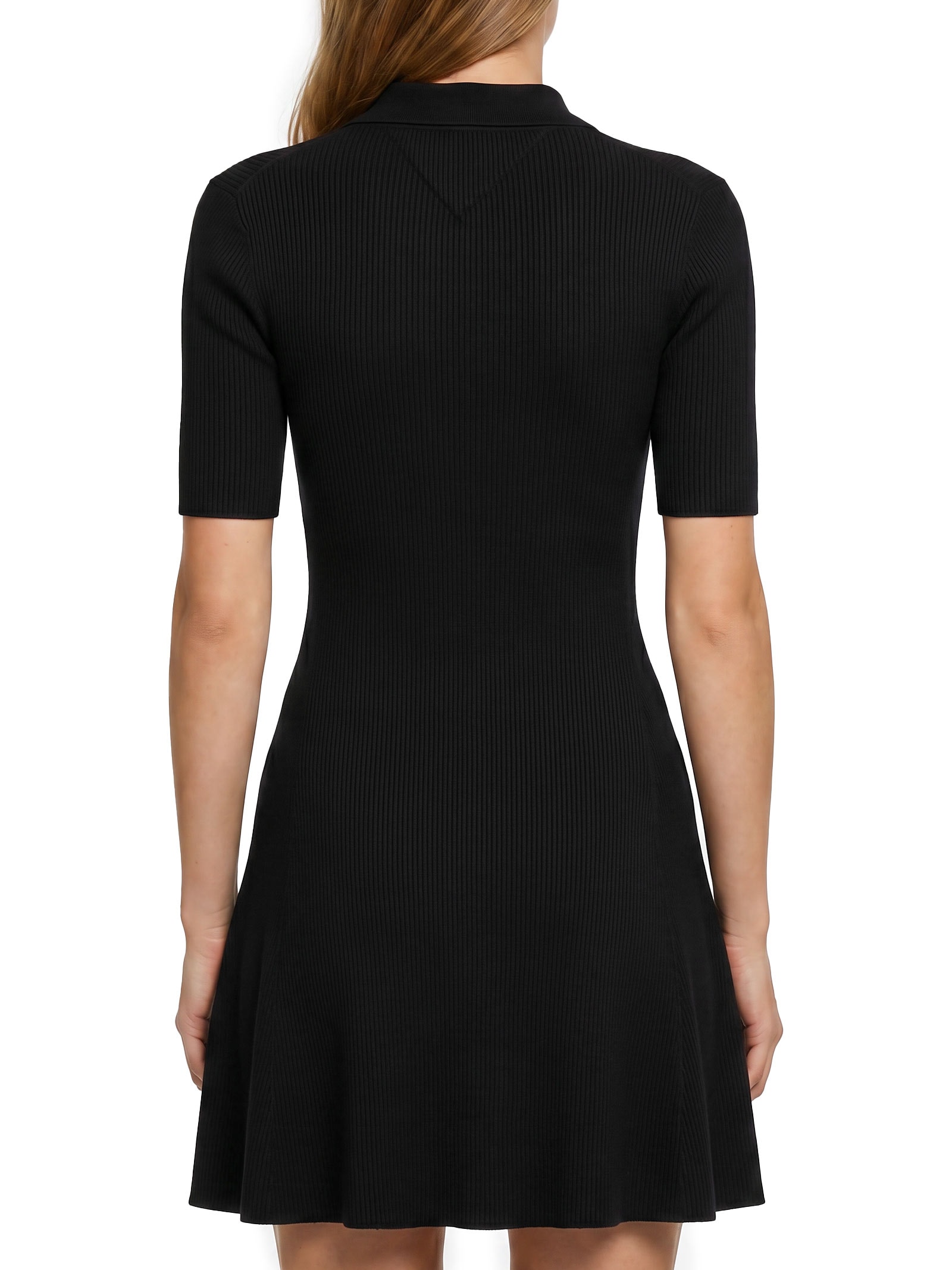 Vestido F&F Sweater Polo Preto Tommy Jeans