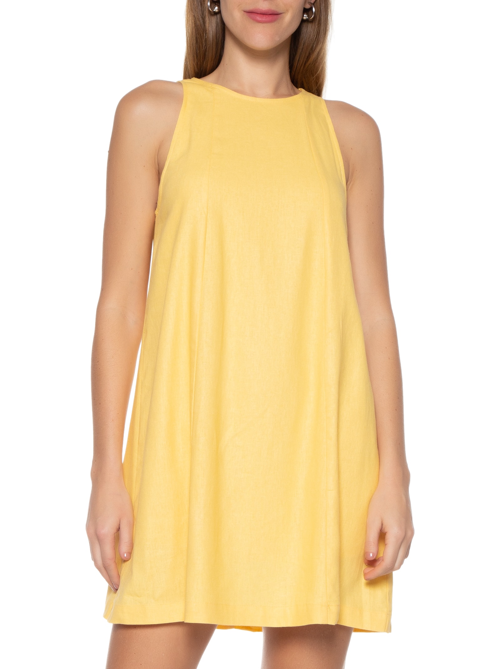 Vestido Fem Amarelo Hering