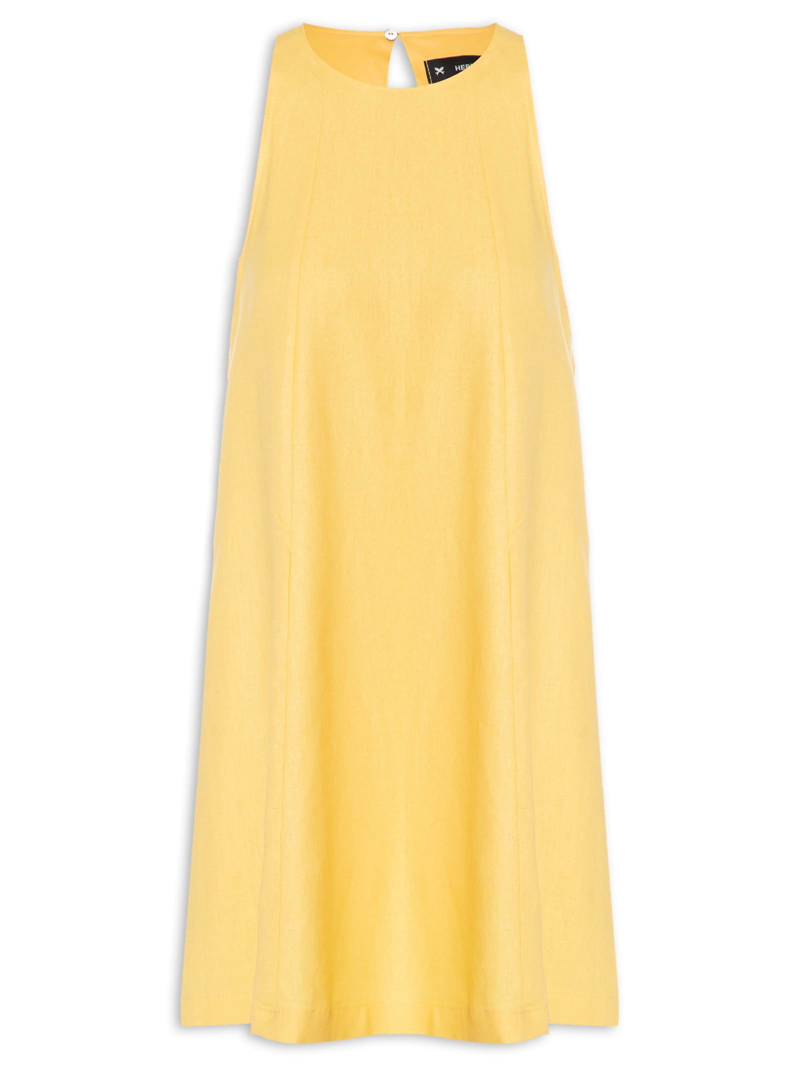 Vestido Fem Amarelo Hering