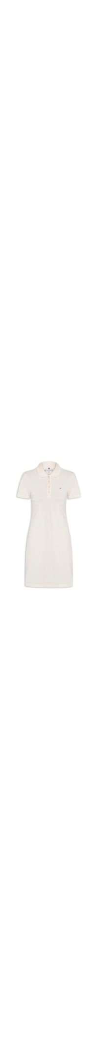 Vestido Feminino 1986 Slim Piquet Polo Dress SS - Branco