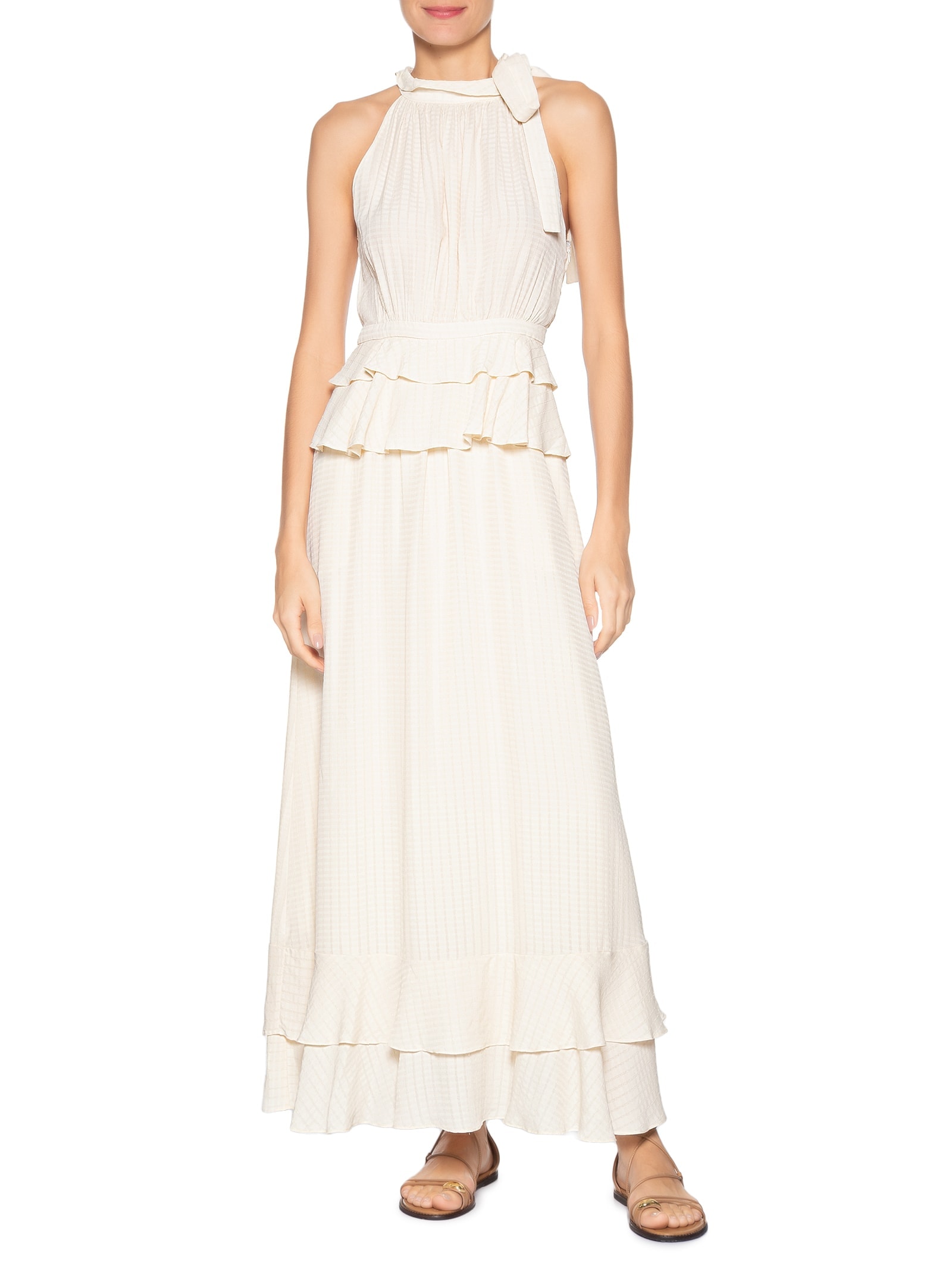 Vestido Feminino Branca Branco Le Lis