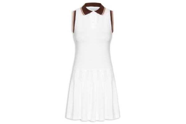 Vestido Feminino Curto Com Pregas - Off White