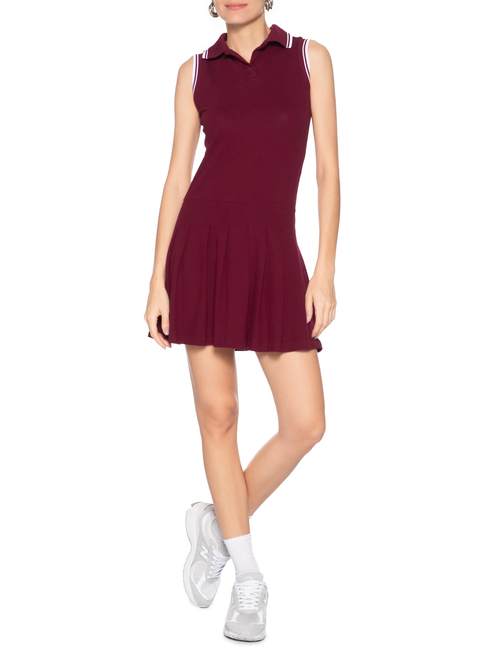 Vestido Feminino Curto Com Pregas Vermelho Market 33