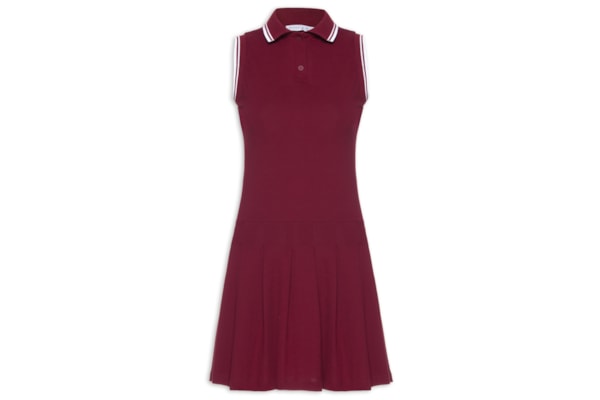 Vestido Feminino Curto Com Pregas - Vermelho
