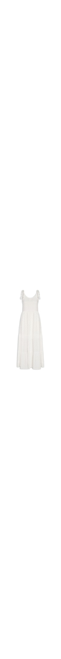 Vestido Feminino Midi Com Lurex - Off White