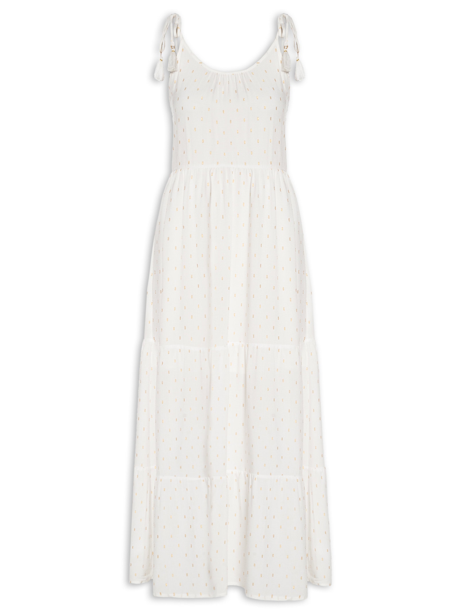 Vestido Feminino Midi Com Lurex Off White Market 33