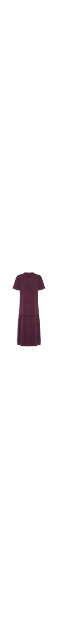 Vestido Feminino Midi Sobreposto - Vinho