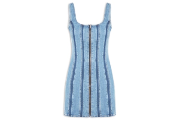 Vestido Feminino Seamed Zip - Azul
