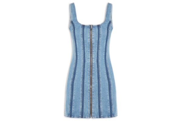 Vestido Feminino Seamed Zip - Azul