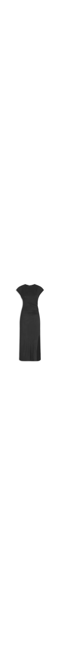 Vestido Feminino Sinuoso Com Franzido - Preto