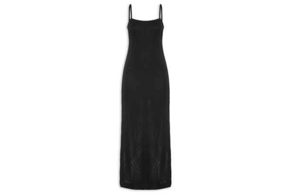 Vestido Fenda Jersey Lab - Preto