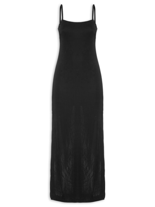 Vestido Fenda Jersey Lab – Preto