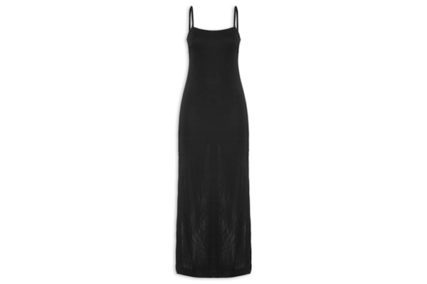 Vestido Fenda Jersey Lab - Preto