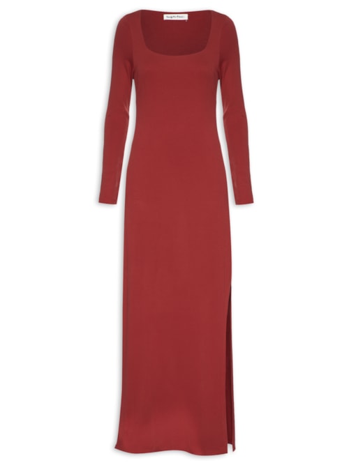 Vestido Fenda Renata – Vinho