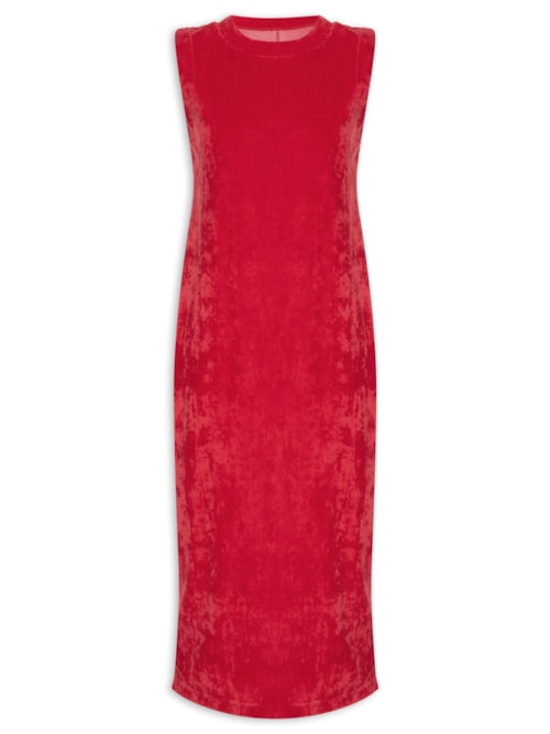 Vestido Fit Plush – Vermelho