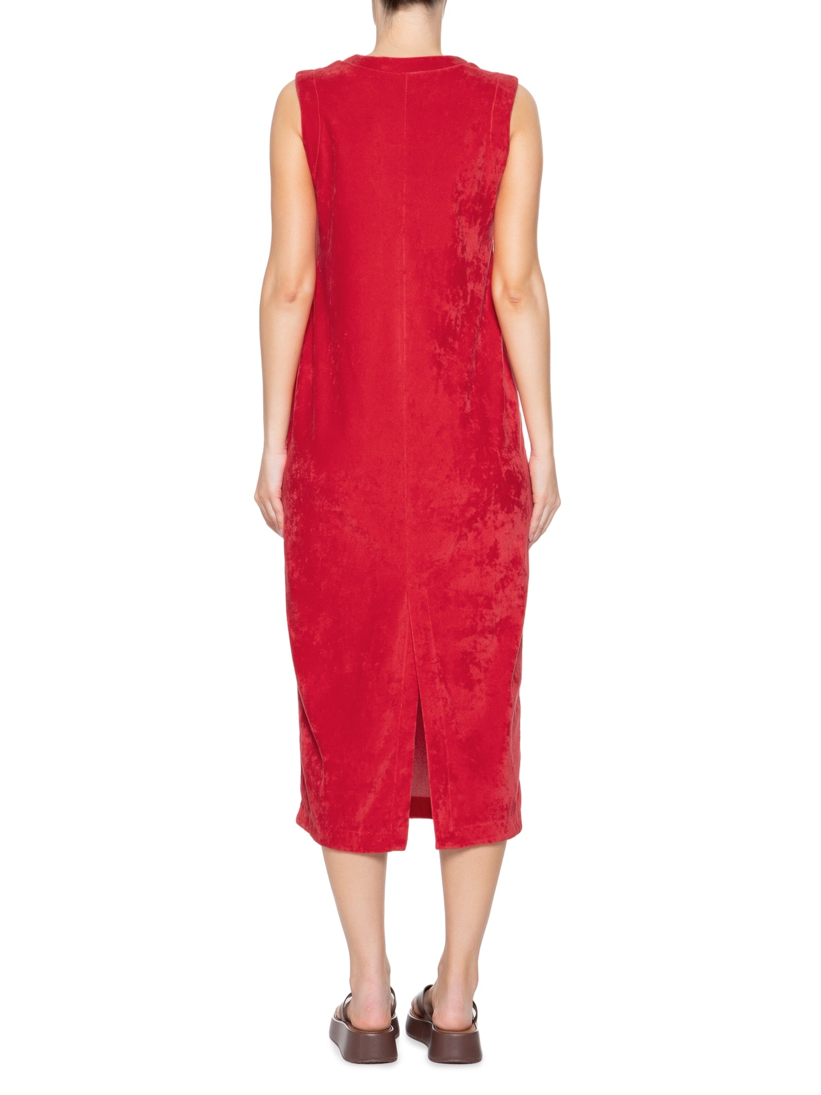 Vestido Fit Plush Vermelho Osklen