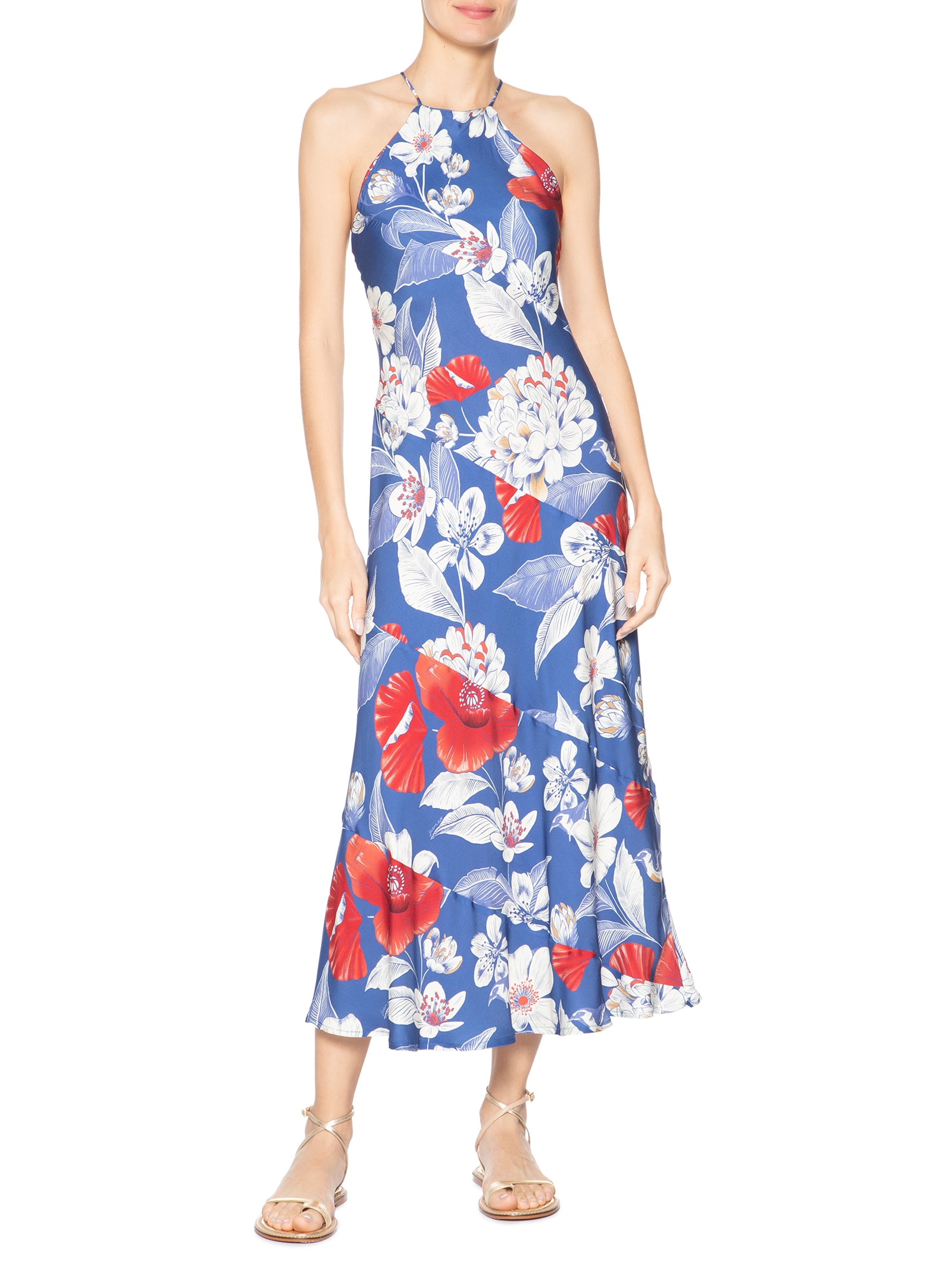 Vestido Floral Vera Azul Farm