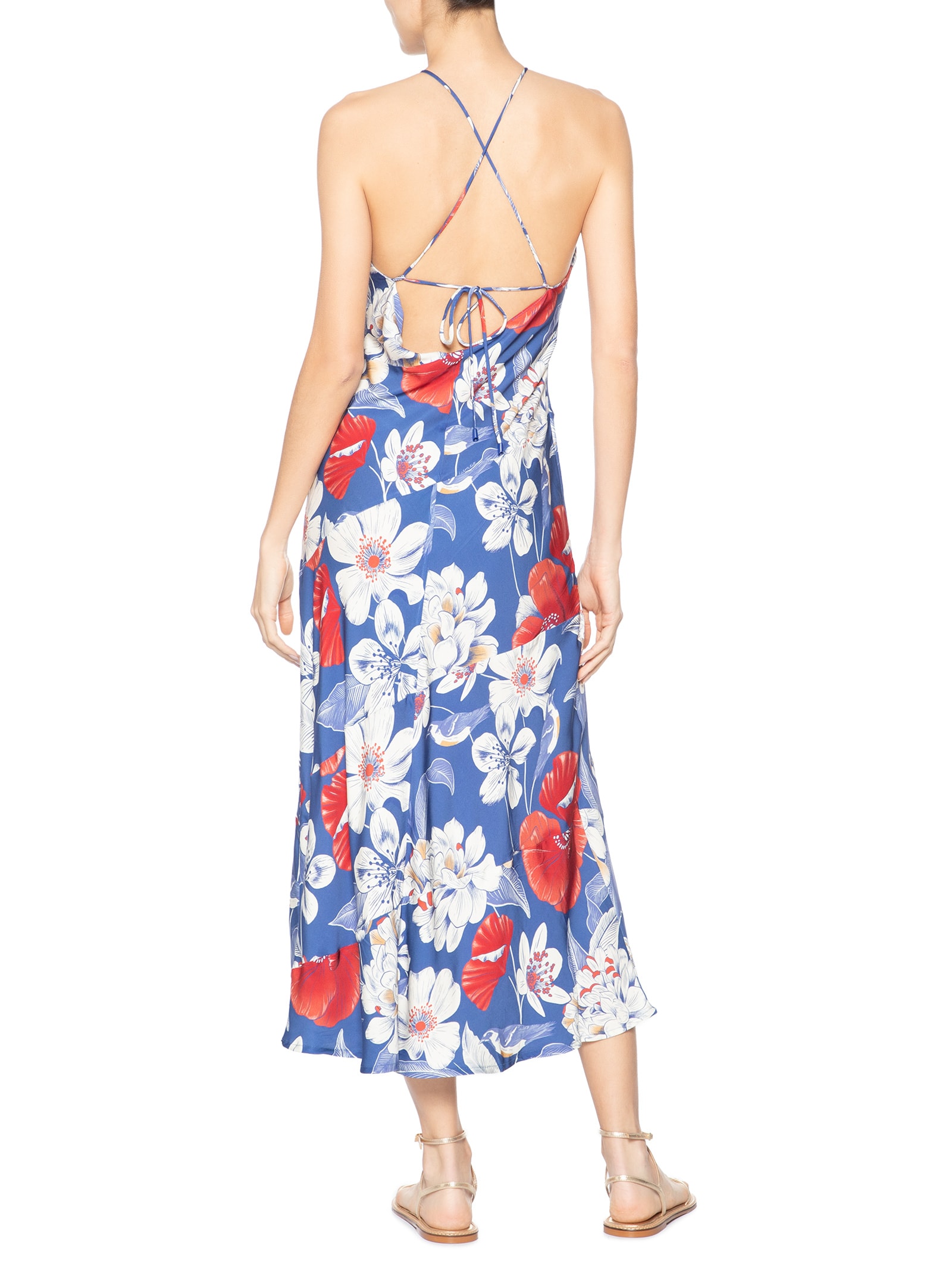 Vestido Floral Vera Azul Farm