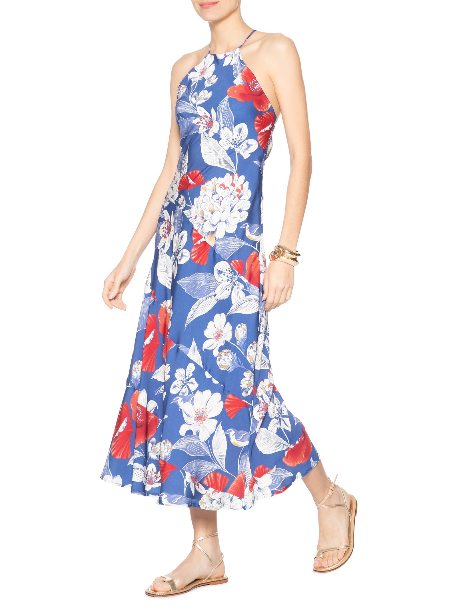 Vestido Floral Vera Azul Farm