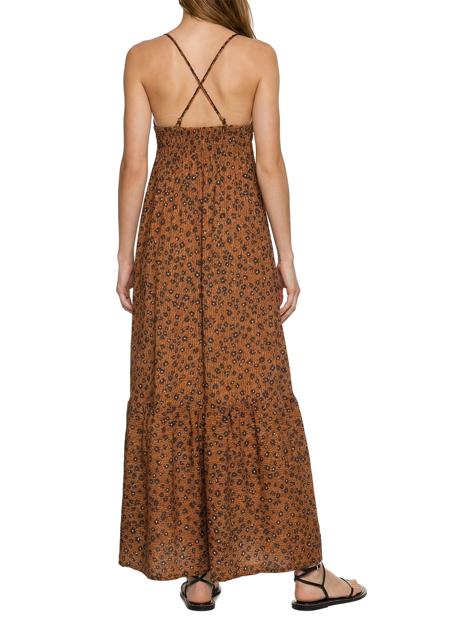 Vestido Florear Marrom Cantão