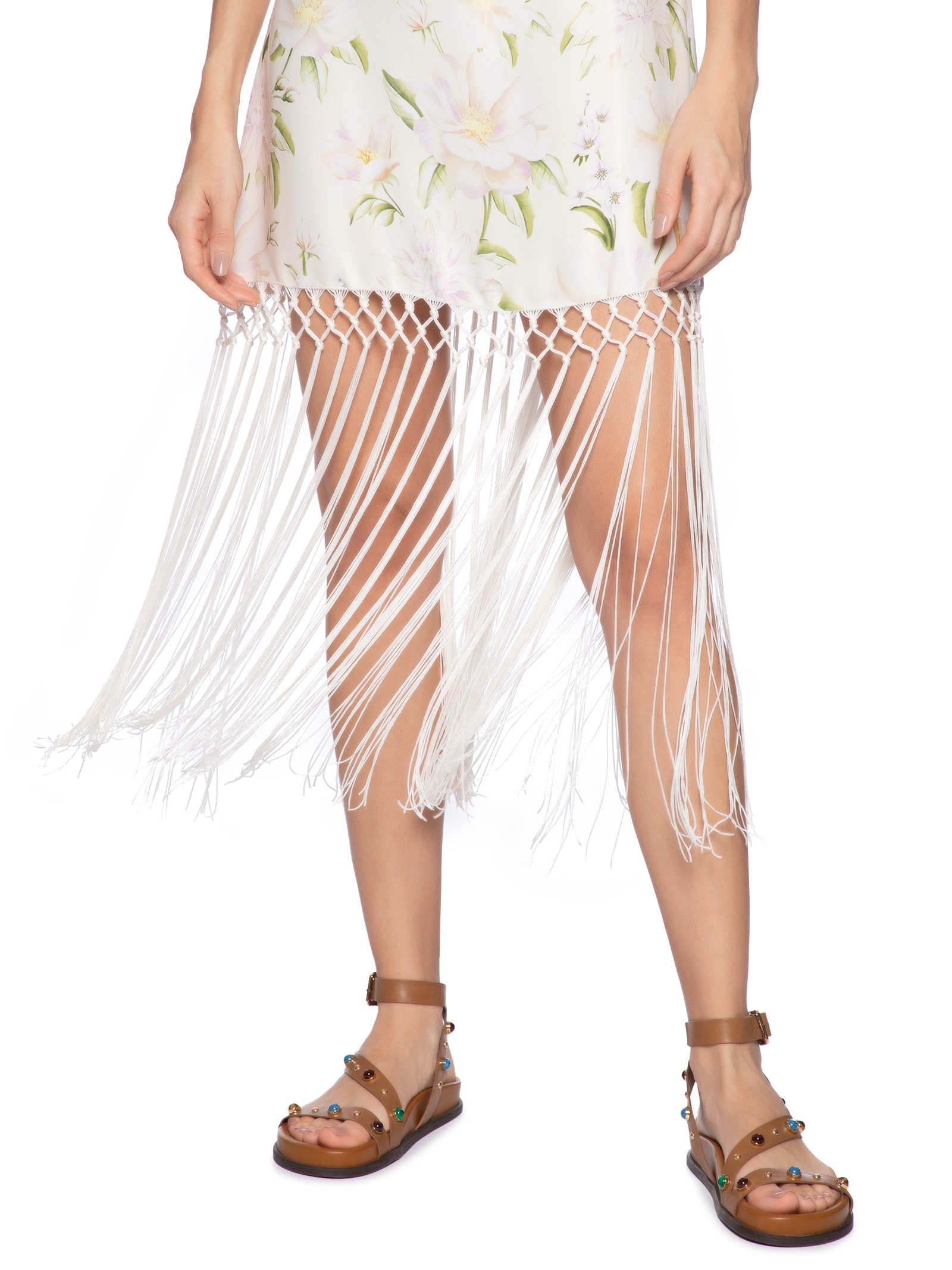 Vestido Franjas Gabrielle Off White Farm