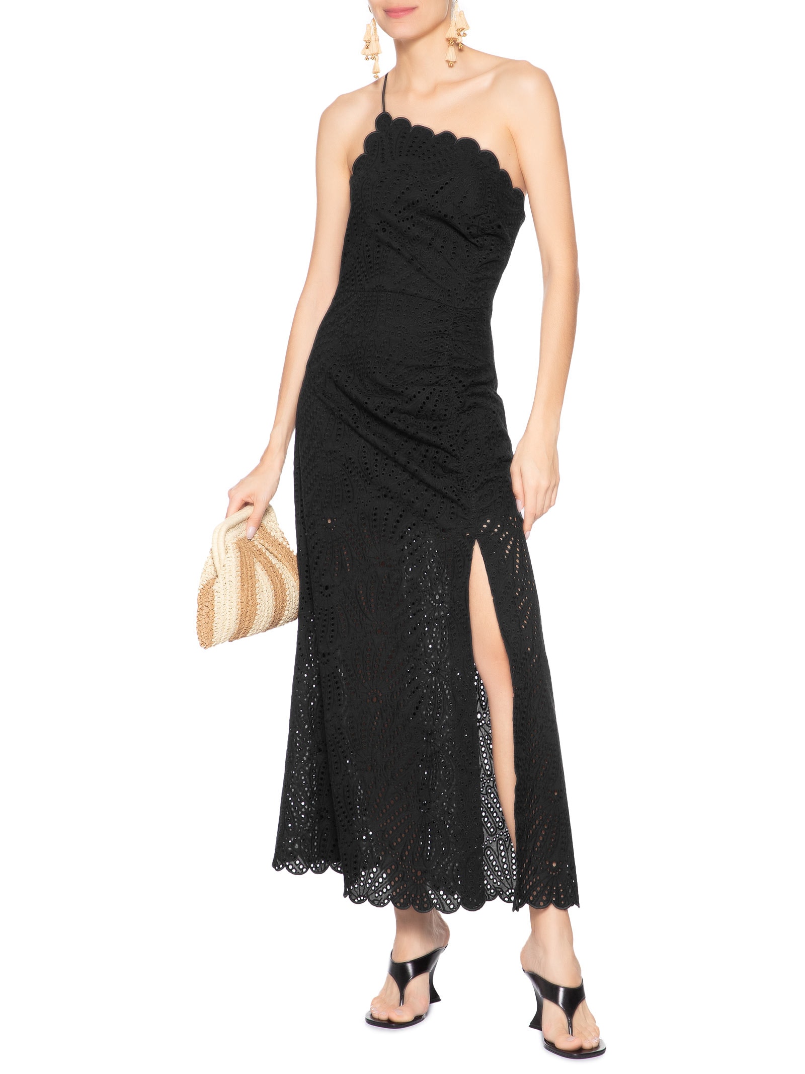 Vestido Franzido Laise De Banana Preto Farm