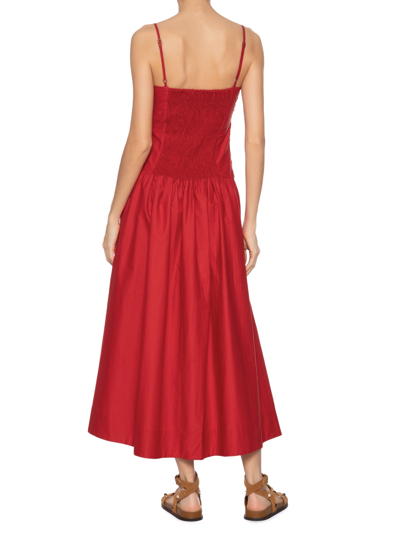 Vestido Franzido Rolote Vermelho Farm