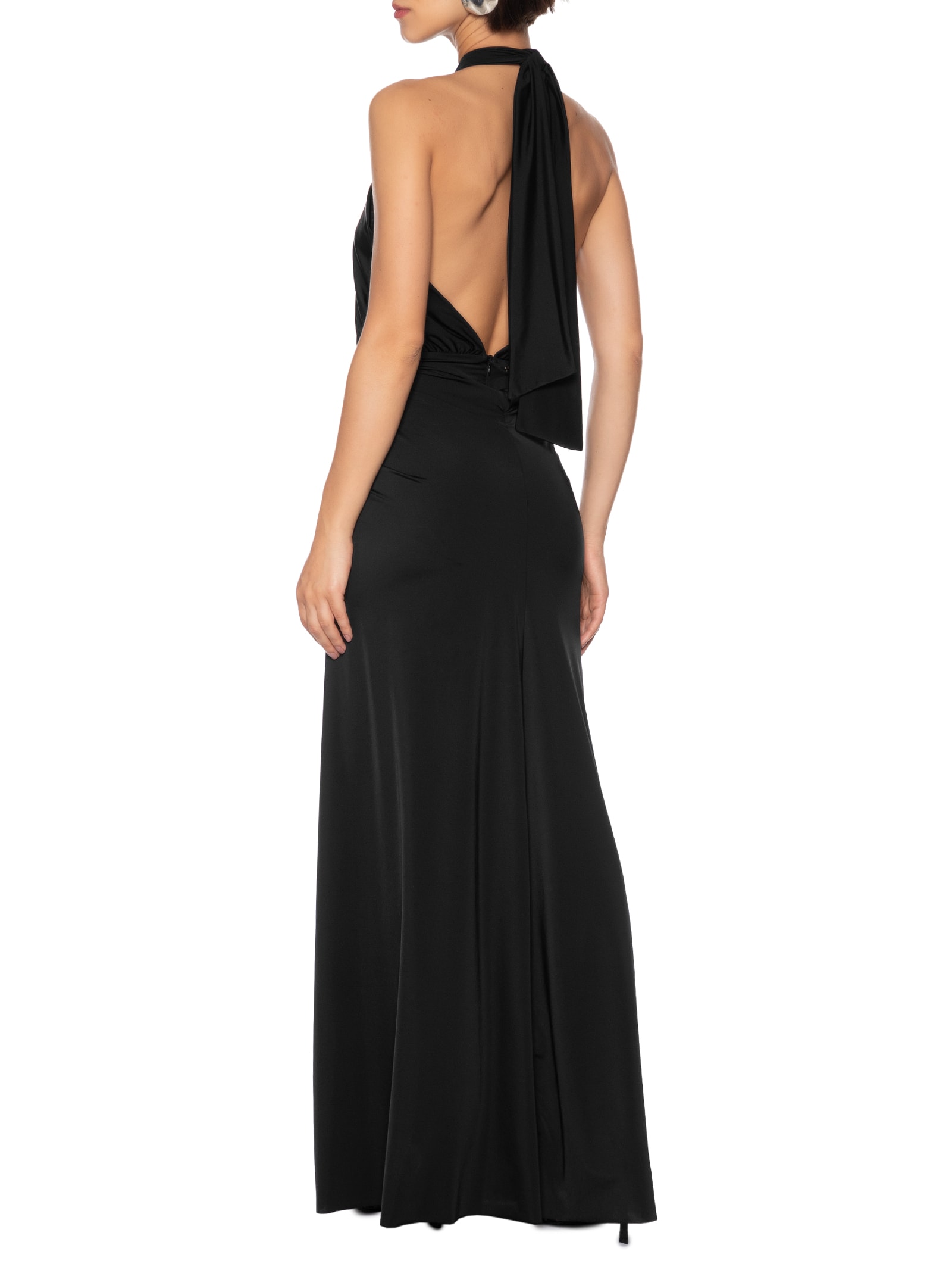 Vestido Frente Única Com Amarração Preto Lança Perfume