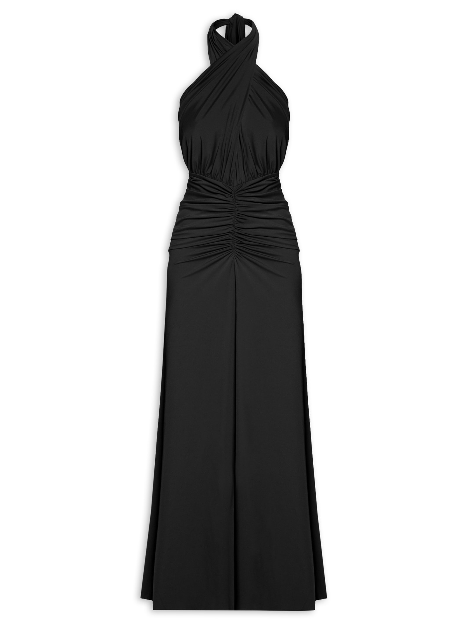 Vestido Frente Única Com Amarração Preto Lança Perfume