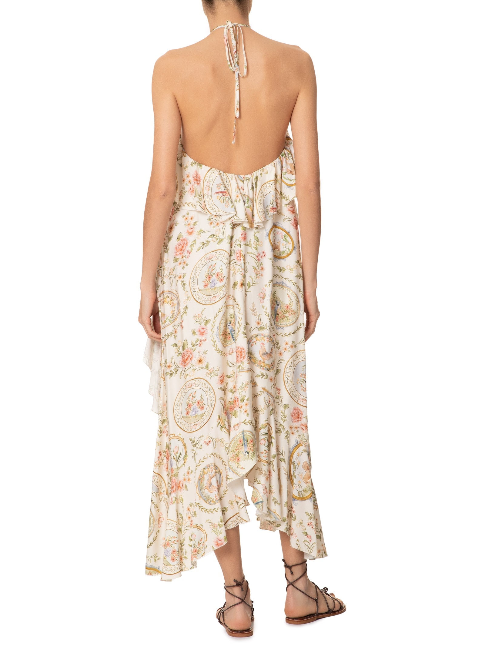 Vestido Frente Única Relicário Bege Farm